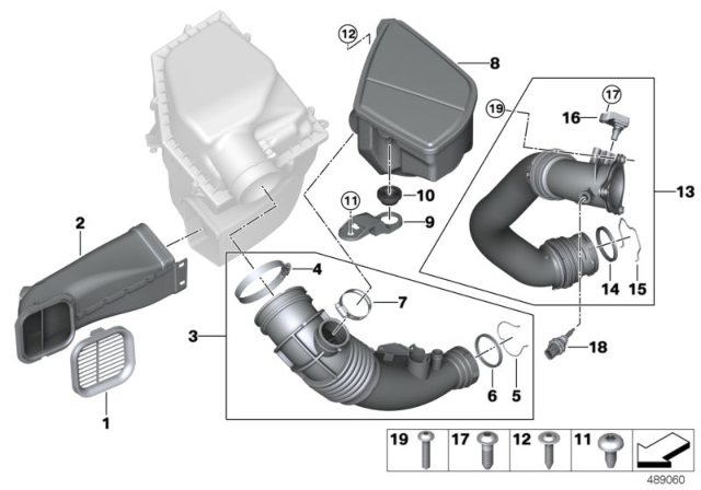 2020 BMW 530i xDrive Air Ducts Diagram