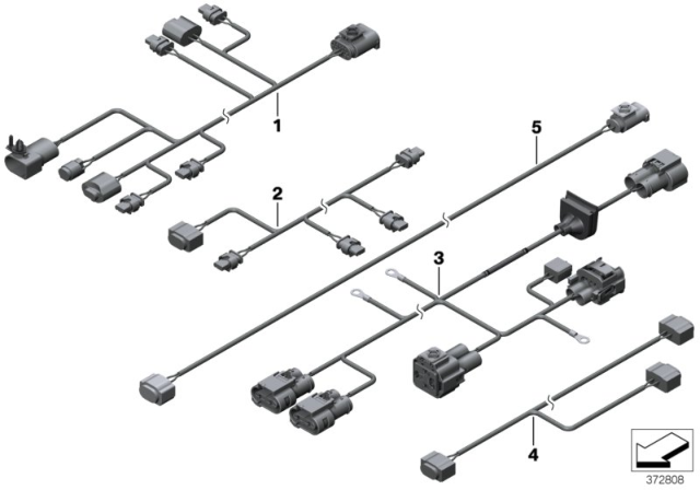 2017 BMW X3 Set Of Cables, Front Apron Diagram for 61129304728