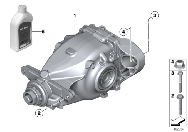 2017 BMW 330e Rear-Axle-Drive Diagram 1