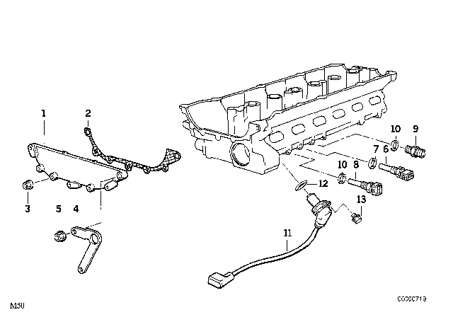 1994 BMW 525i Camshaft Position Sensor Diagram for 12141726590