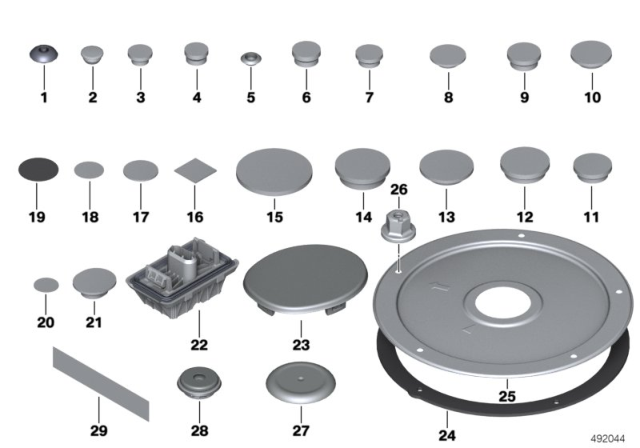 2017 BMW 750i Sealing Cap/Plug Diagram