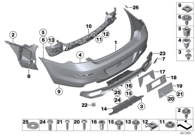 2014 BMW M6 Trim Panel, Rear Diagram