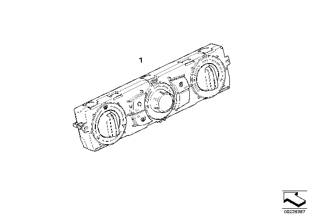 2015 BMW X1 Air Conditioning Control Diagram