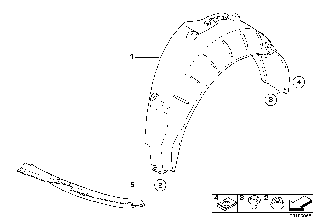 2008 BMW 328i Wheel Arch Trim Diagram 2