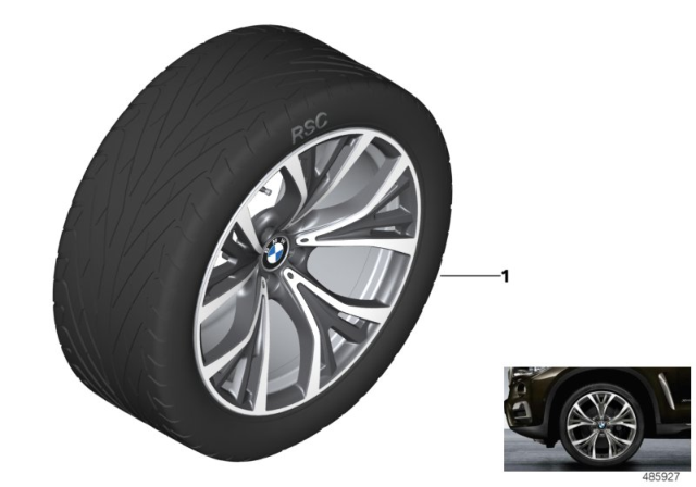 2015 BMW X6 BMW LA Wheel, Y-Spoke Diagram