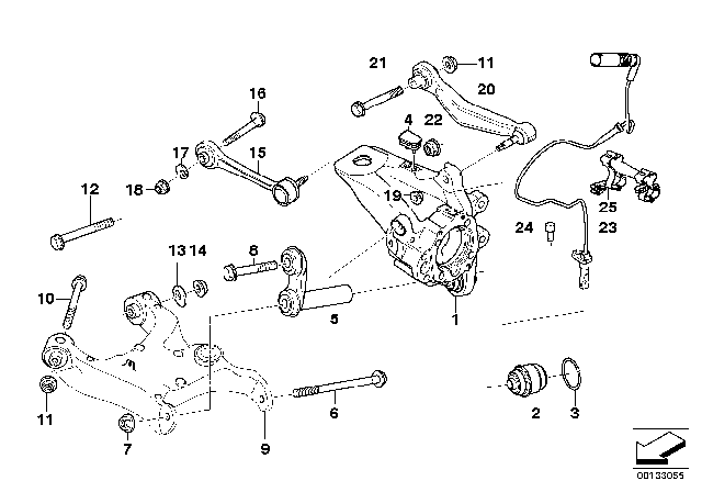 2010 BMW 535i xDrive Wheel Carrier, Rear Right Diagram for 33326770924