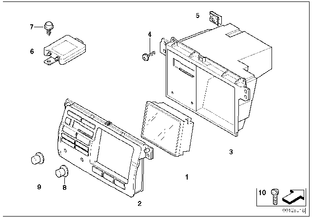 2000 BMW 323i On-Board Monitor Diagram 1