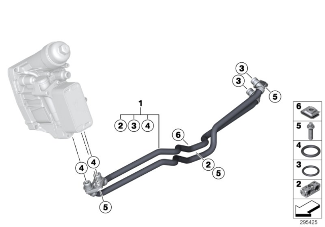 2014 BMW X5 Transmission Oil Cooler Line Diagram