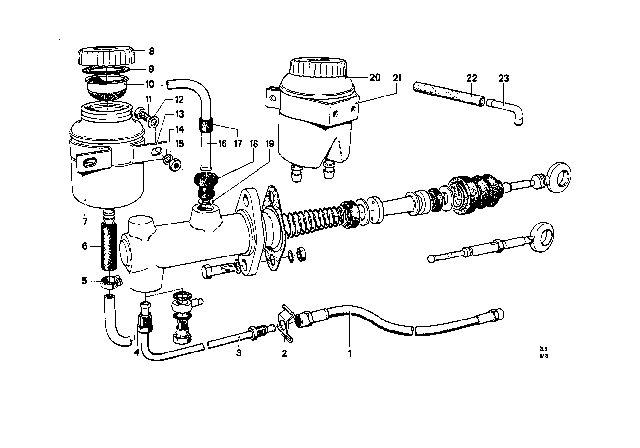 1969 BMW 2000 Input Cylinder Clutch Diagram 3