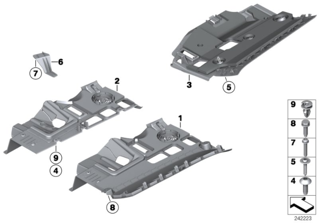 2015 BMW X4 Mounting Parts, Instrument Panel Diagram 1