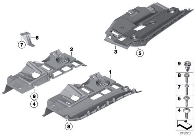 2016 BMW X3 Driver'S Footwell Trim Panel Diagram for 51459216751