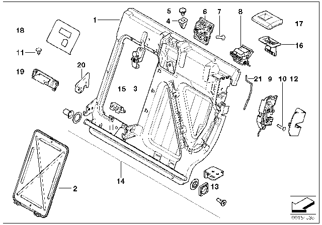 2005 BMW 325i Covering Outer Diagram for 52207000326