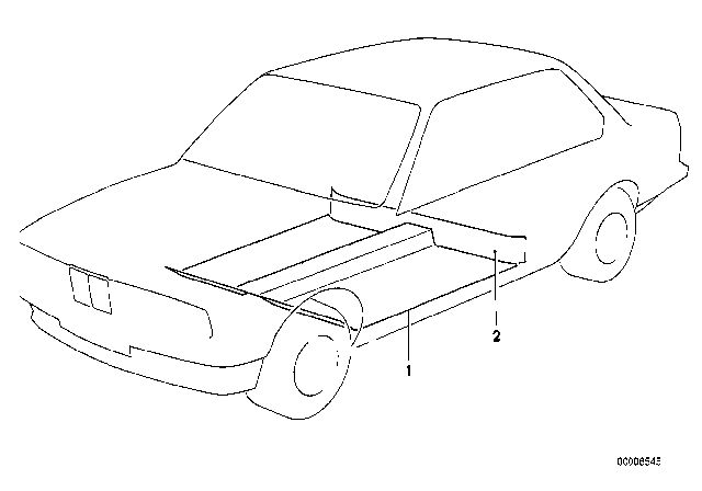 1989 BMW M3 Floor Covering Diagram