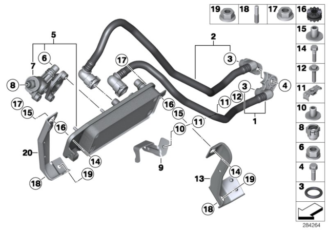 2014 BMW ActiveHybrid 7 O-Ring Diagram for 17227613656