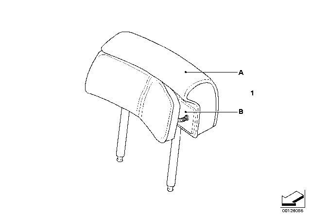 2004 BMW 745Li Individual Headrest Diagram 2