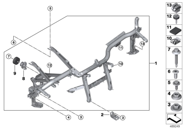 2020 BMW X3 M HOLDER FOR TUNNEL SUPPORT LE Diagram for 51459393017