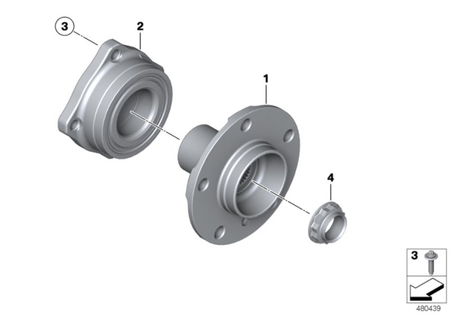 2016 BMW 640i Side Shaft/Wheel Bearings Diagram