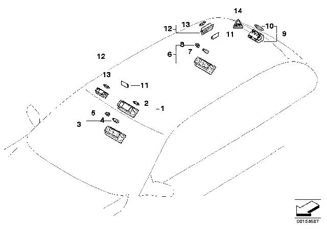 2001 BMW M3 Interior Lights Diagram