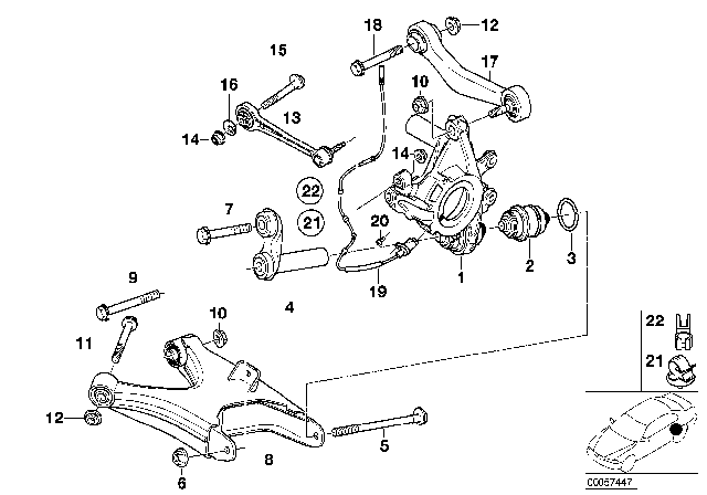 2003 BMW Alpina V8 Roadster Hex Screw With Collar Diagram for 33326760392