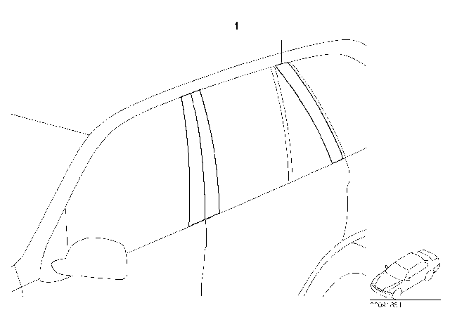 2003 BMW X5 Pillars Diagram for 82110029670