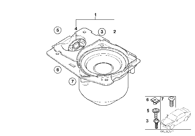 2004 BMW 745i Single Parts For Top-HIFI System Diagram 2