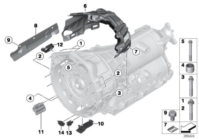 2016 BMW 435i Gearbox Mounting Diagram
