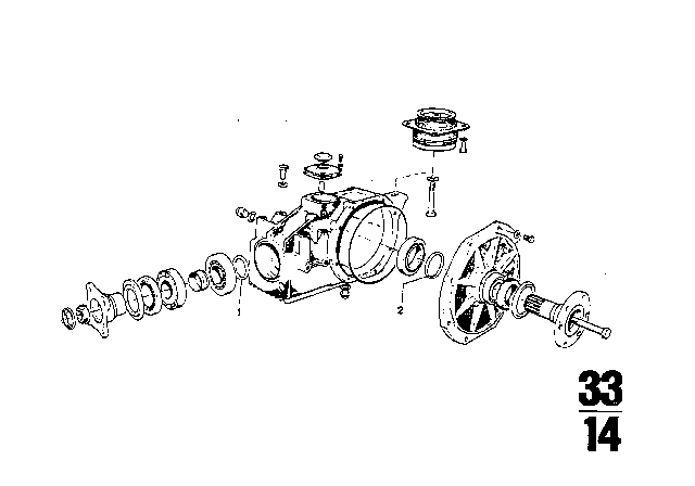 1970 BMW 2500 Rear-Axle-Drive Diagram 3