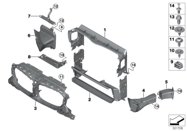 2020 BMW X4 M FRONT LEFT BRAKE AIR DUCT Diagram for 51748066367