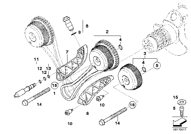 2008 BMW M3 Outlet Camshaft Diagram for 11317841167