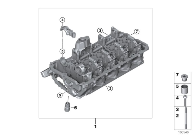 2012 BMW 650i xDrive Cylinder Head & Attached Parts Diagram 1