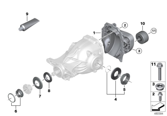 2020 BMW X3 Rear-Axle-Drive Diagram 2