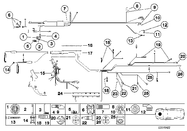 1999 BMW Z3 Covering Upper Diagram for 12521703521