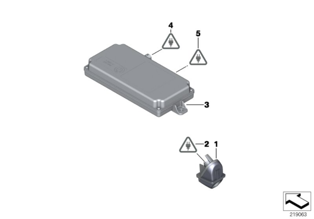 2015 BMW 535i xDrive Reversing Camera Diagram