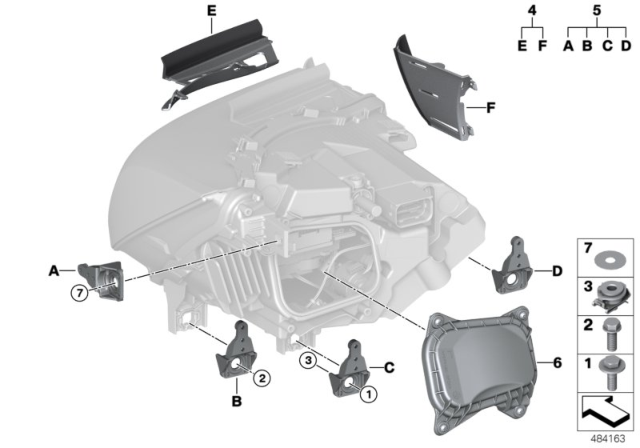 2020 BMW i3 Single Parts, Headlight Diagram