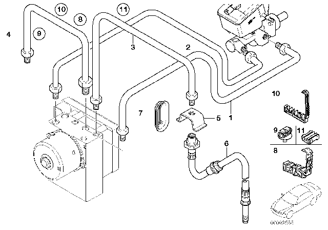 2003 BMW M3 Pipeline With Pressure Hose Diagram for 34326759218
