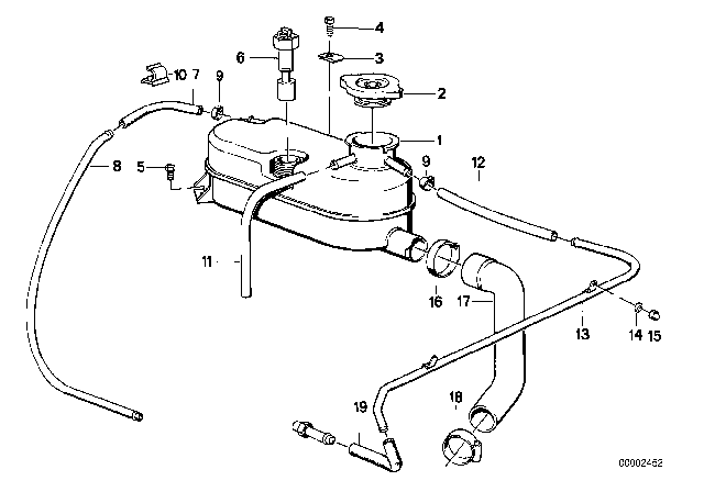 1991 BMW M3 Pipe Diagram for 17112225396