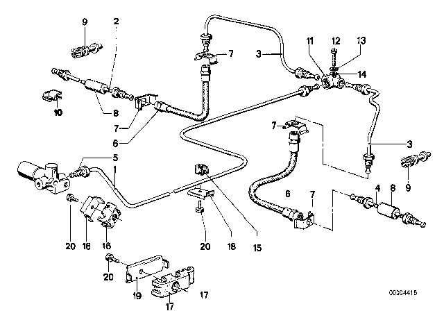 1979 BMW 633CSi Pipe Diagram for 34321153822