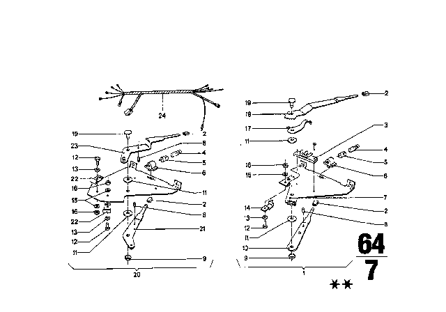 1974 BMW 2002 Bulb Socket Diagram for 61131355640