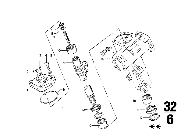 1973 BMW 3.0S Hydro Steering Box Diagram 1