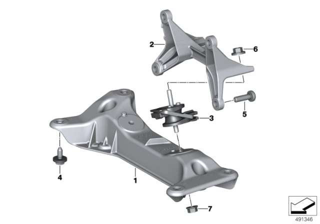 2019 BMW Z4 GEARBOX SUPPORT Diagram for 22316877097