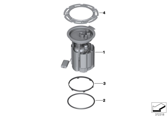 2017 BMW i8 Fuel Pump And Fuel Level Sensor Diagram