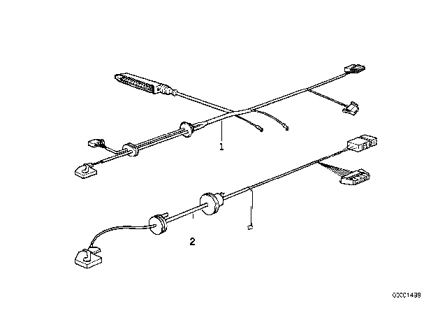 1995 BMW 530i Cable Harness Transmission Egs Diagram for 12531702337