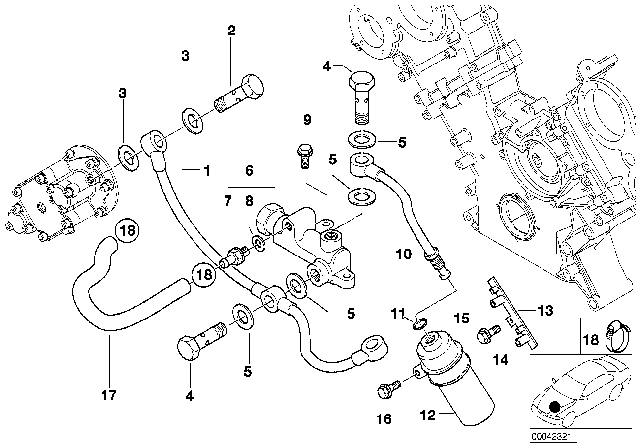 2002 BMW Z8 Pressure Accumulator Diagram for 11361407879