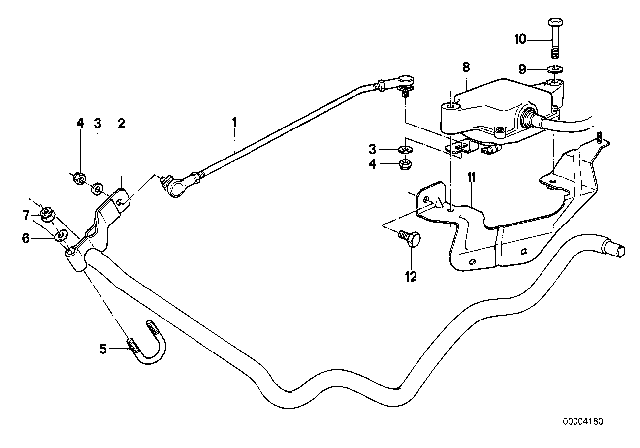 1992 BMW 735i Levelling Device / Regulating Valve / Attachment Parts Diagram 1