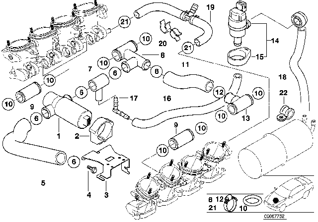 2000 BMW Z8 Support Diagram for 13417830580