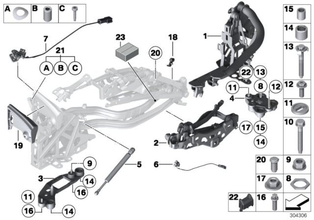 2012 BMW Z4 Mounting Parts Diagram