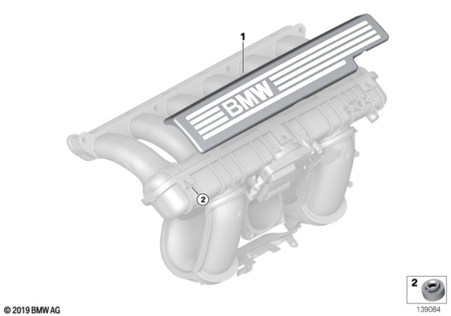 2008 BMW 128i Mounting Parts For Intake Manifold System Diagram