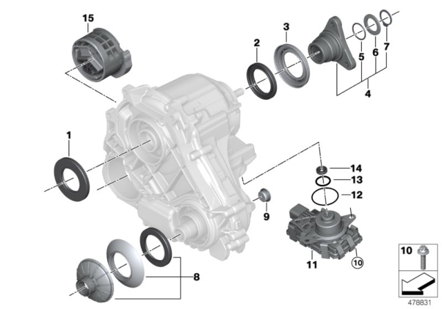 2019 BMW 740i xDrive Transfer Case Single Parts ATC Diagram 2