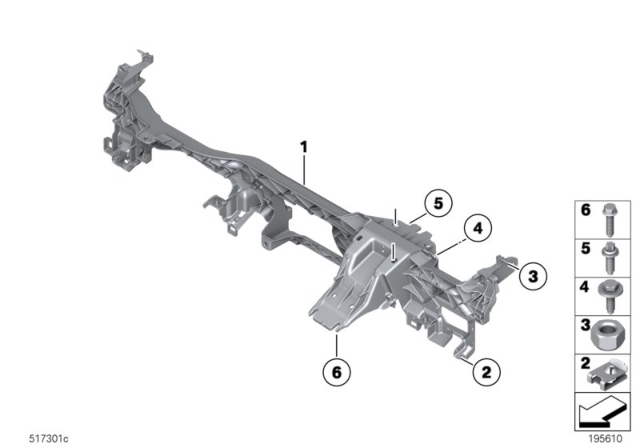2011 BMW Z4 Carrier Instrument Panel Diagram for 51719129248