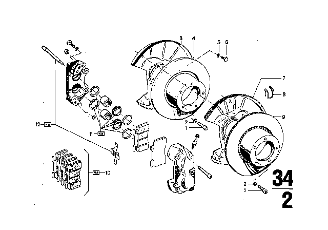 1972 BMW Bavaria Protection Plate Left Diagram for 34111111335